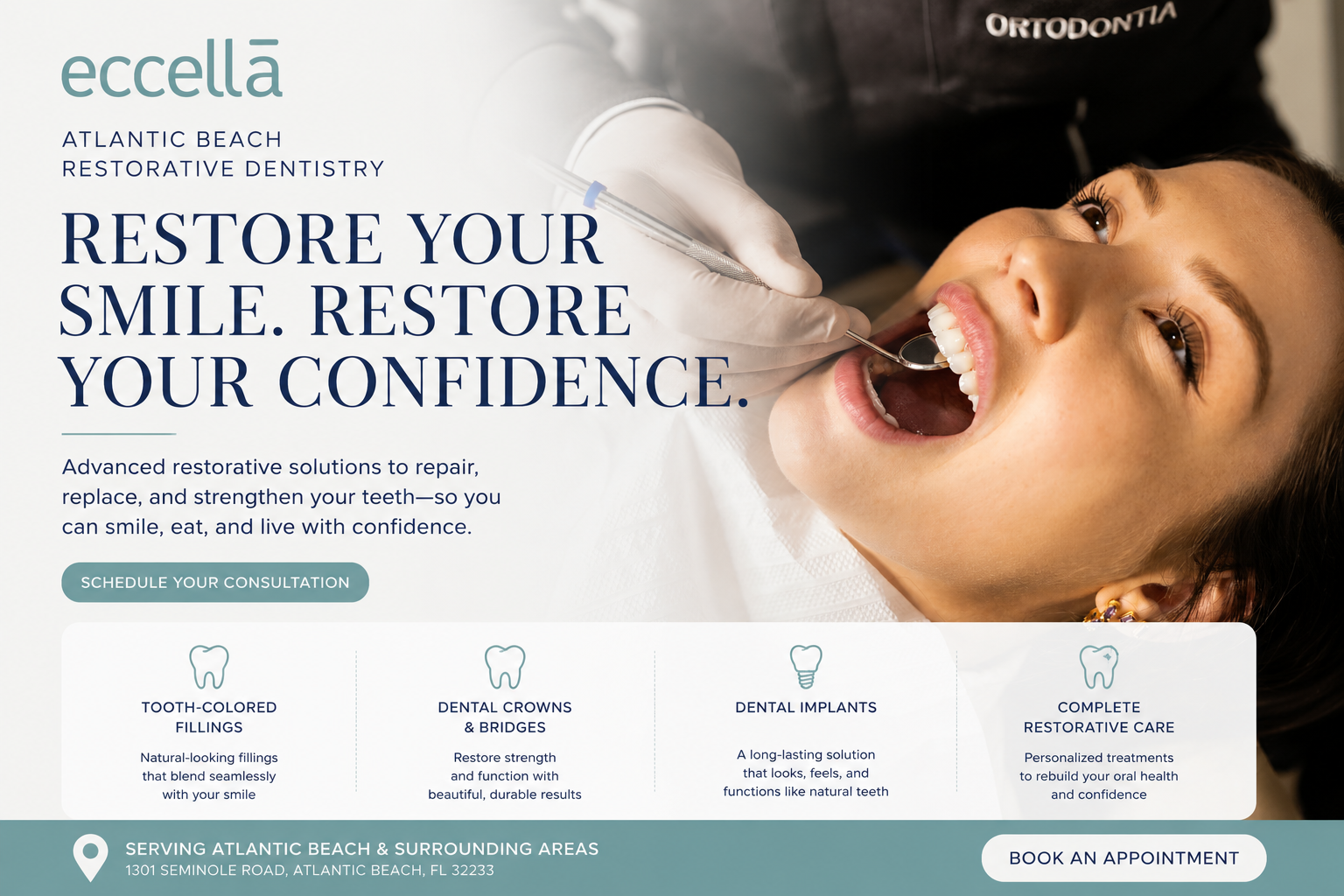 Restorative dentistry in Atlantic Beach FL — Eccella Smiles