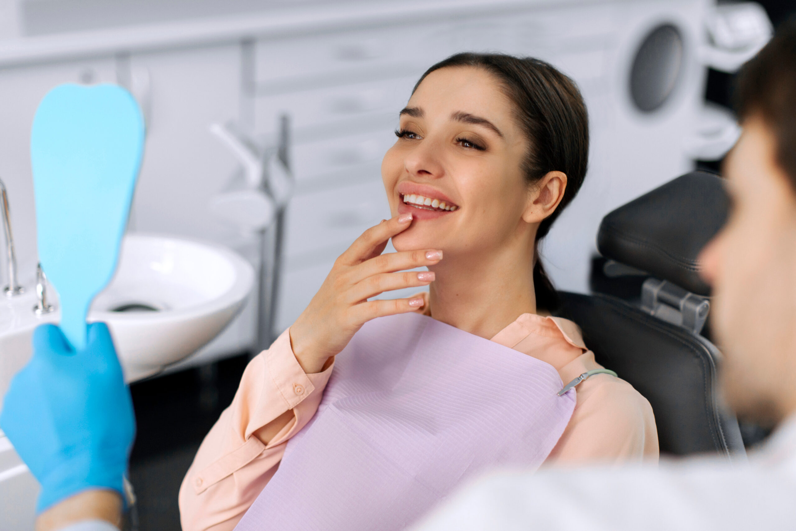 Woman with a healthy, bright smile